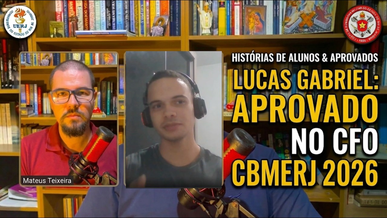 CFO CBMERJ - Como o Lucas Gabriel foi aprovado em 2026 | Hist&oacute;rias de Alunos & Aprovados
