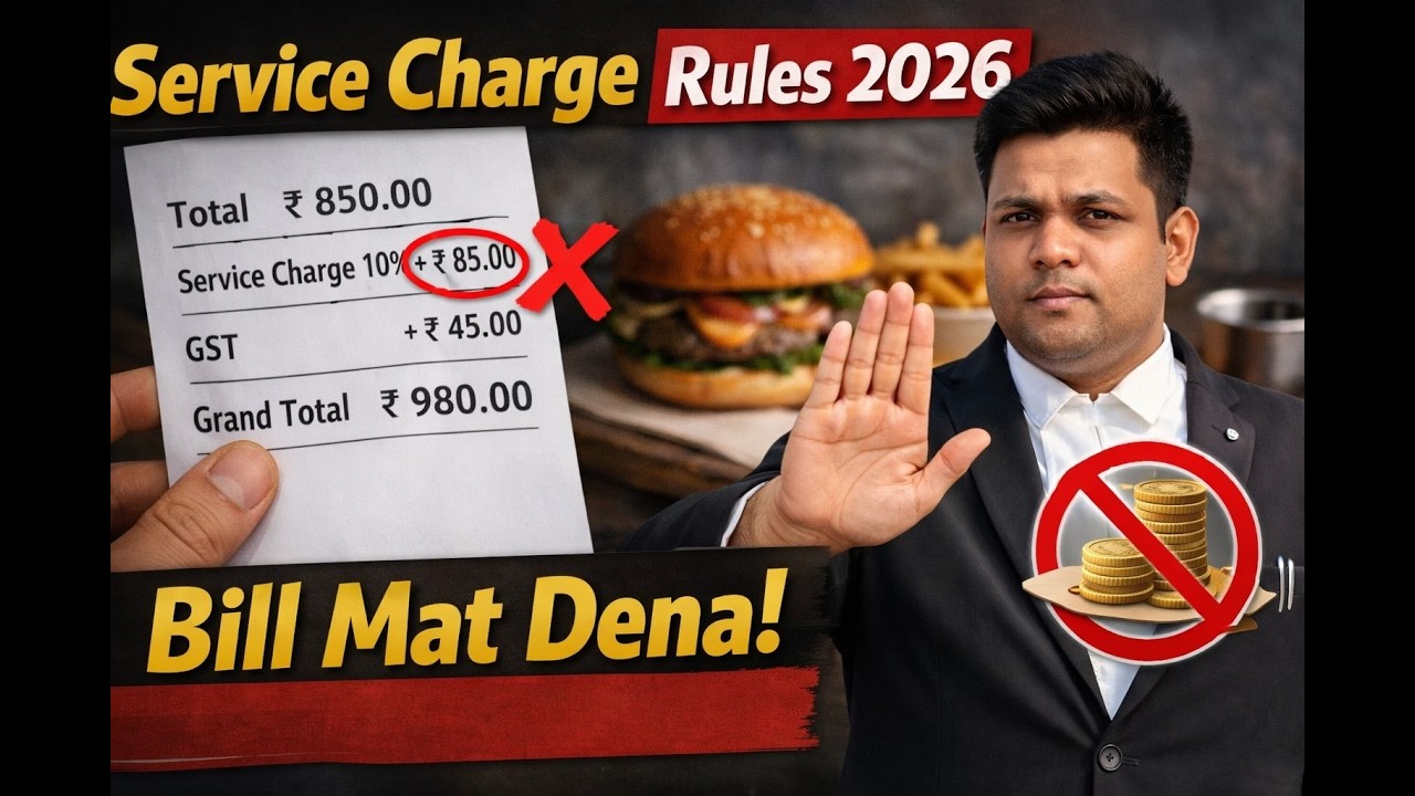 Restaurant Service Charge Rules 2026: Bill Se Extra Paisa Kaise Hatayein? 🍔🚫