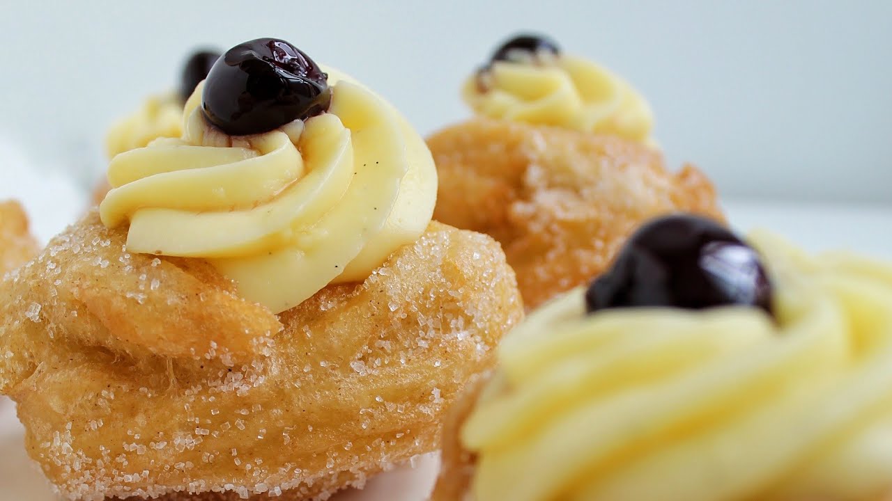 Zeppole di S. Giuseppe fritte, gonfie e non unte