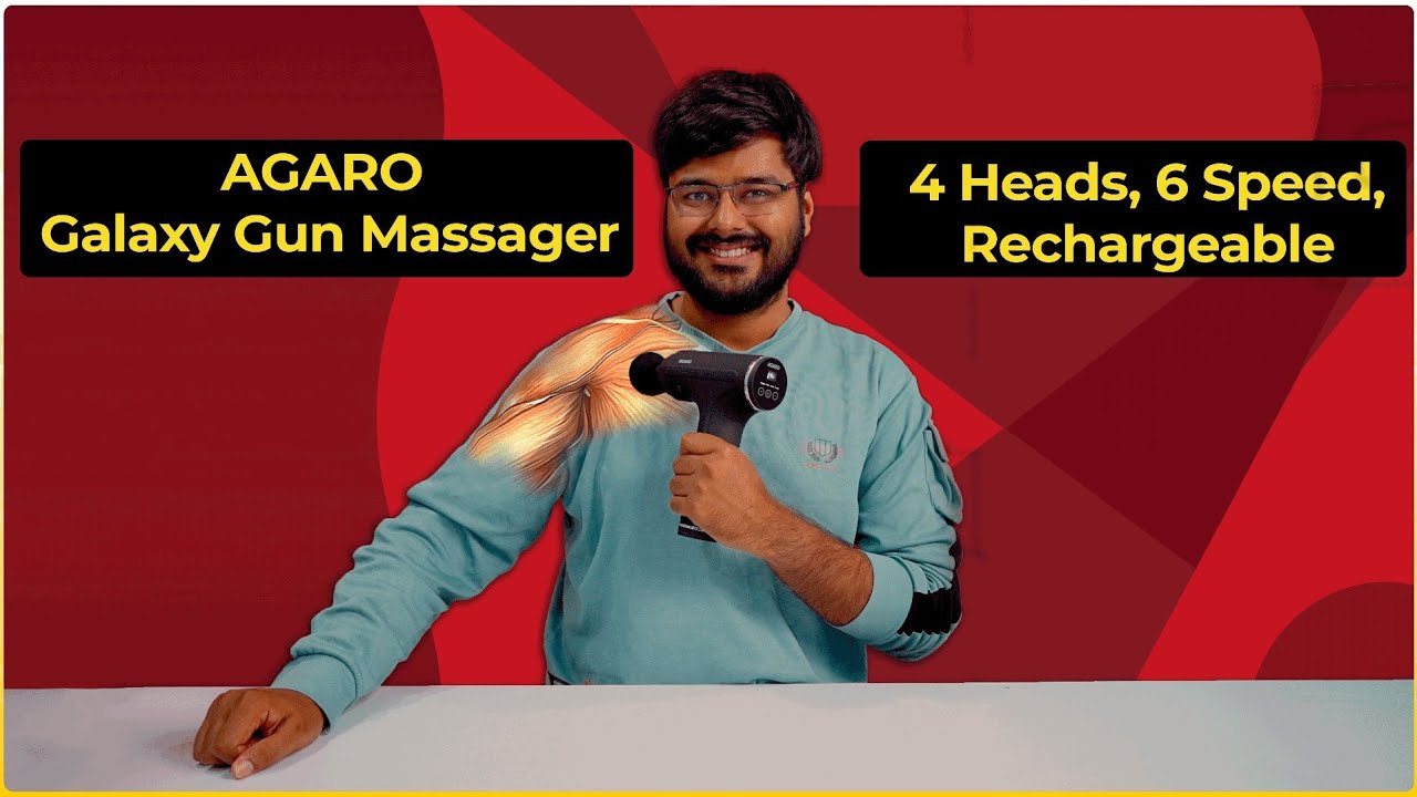 AGARO Galaxy Gun Massager: The Perfect Companion for Muscle Recovery! 🏋️‍♂️💪
