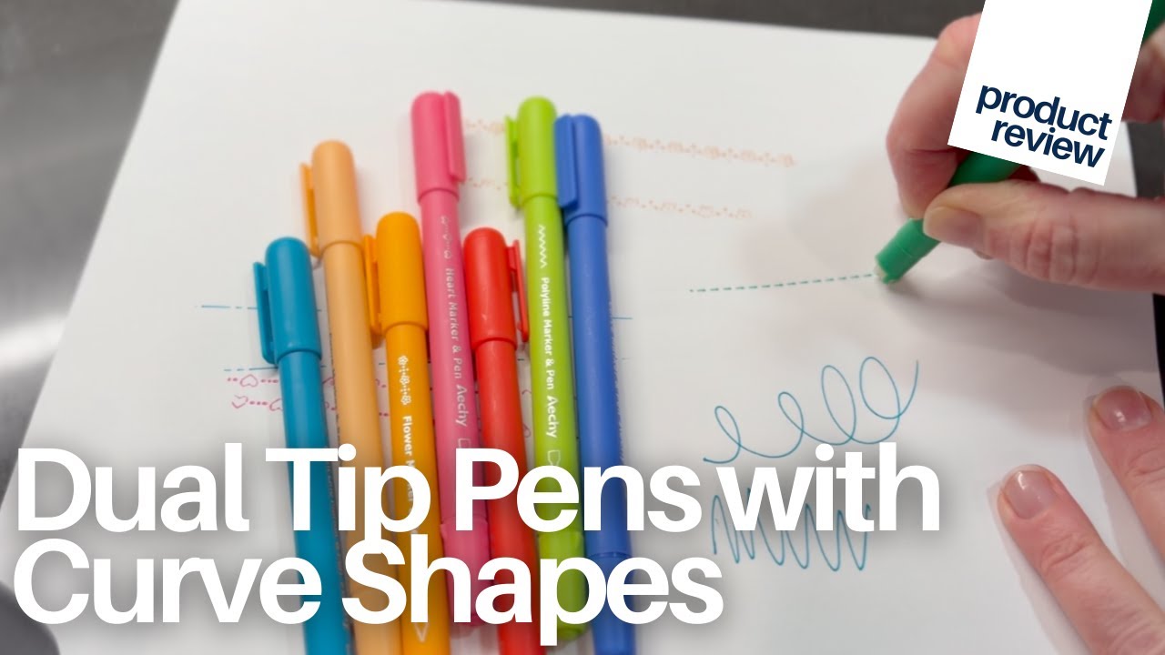 AECHY Curve Highlighter Pens Review | Dual Tip Rainbow Flair Pens for Note Taking