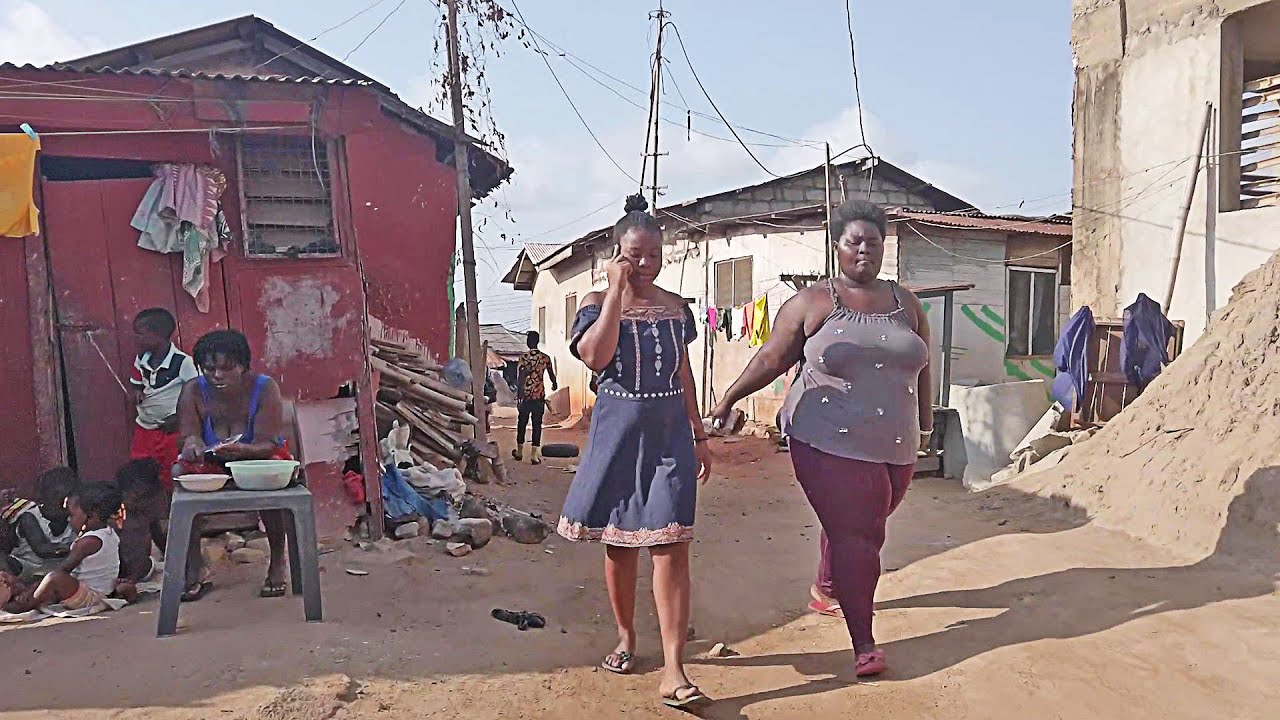 REAL LIFE IN AFRICAN LOCAL COMMUNITY, GHANA ACCRA