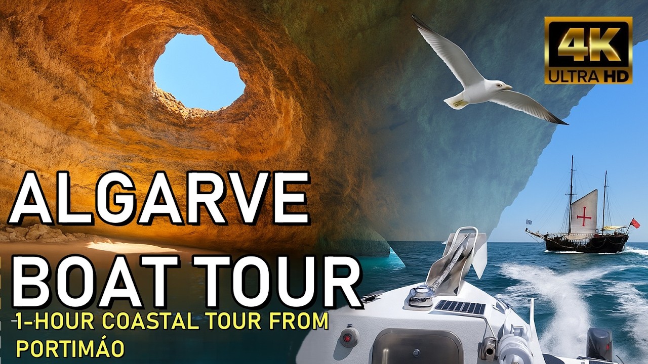 🇵🇹 Algarve Speedboat Tour from Portimão | Stunning Coastal Views & Benagil Cave in 4K