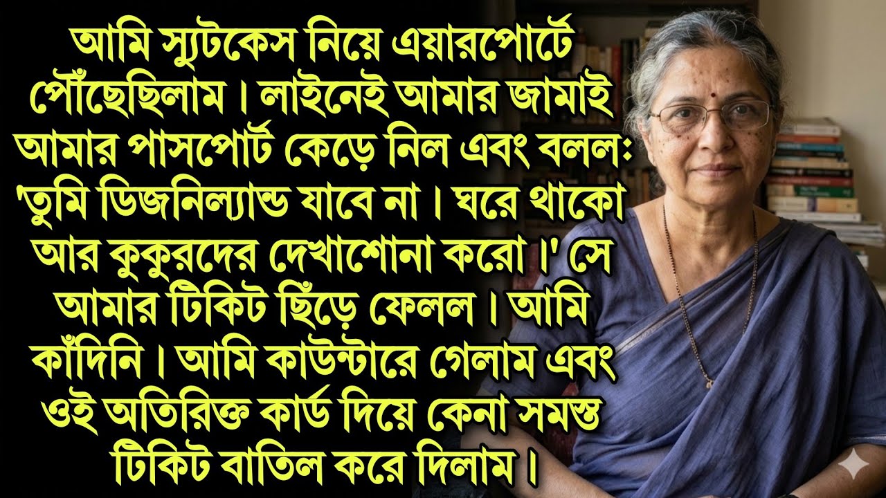 জামাই ভাবল শাশুড়ি অবলা, বিমানবন্দরে টিকিট ছিঁড়ে অপমান করল; কিন্তু আমার এক চালেই তাদের বিদেশ..