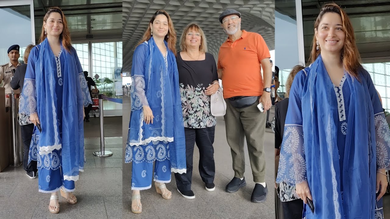 Tamanna Bhatia along with Family Got papped at Mumbai Airport 😍💖📸