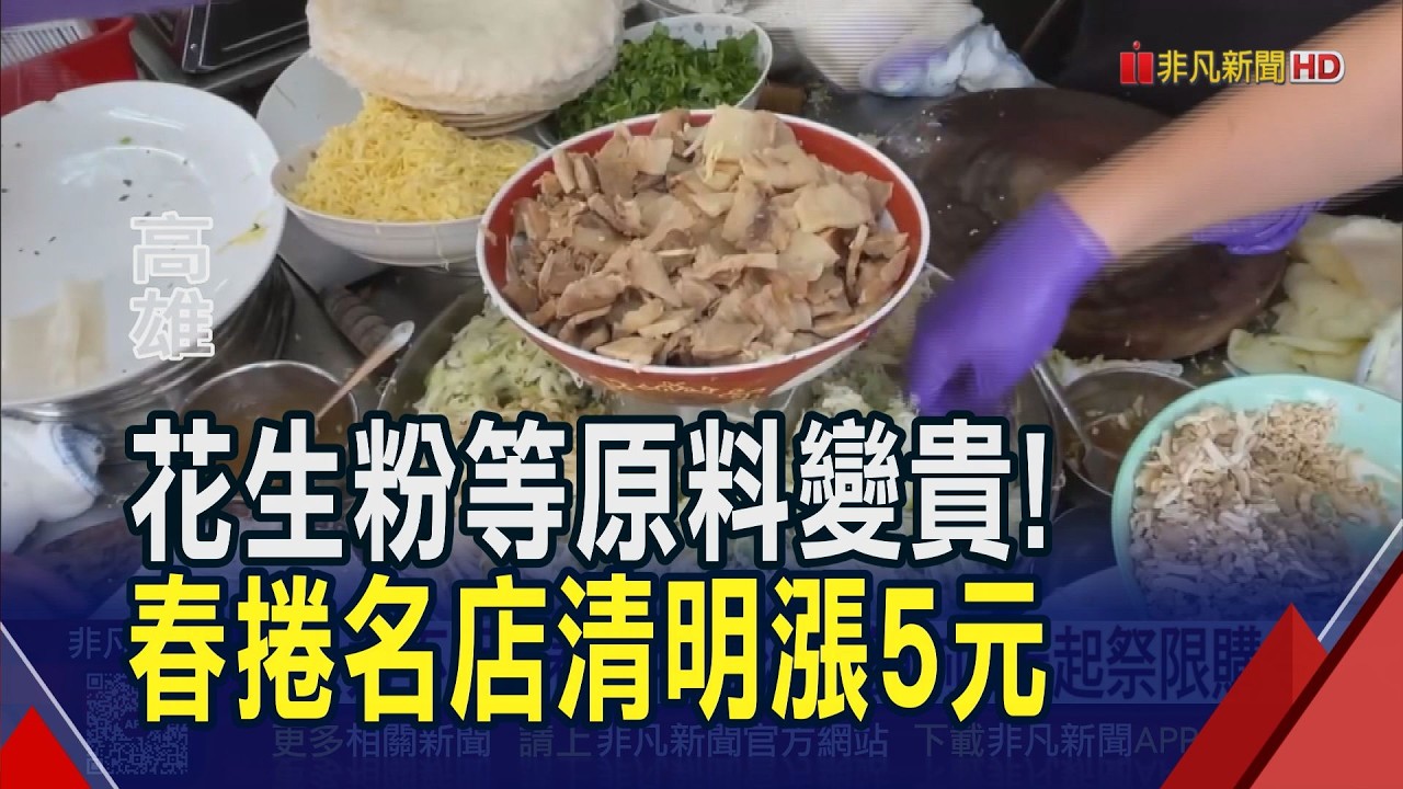 包材.原料都漲! 春捲名店喊漲 人力不足! 清明前2天起祭限購令｜非凡財經新聞｜20260402