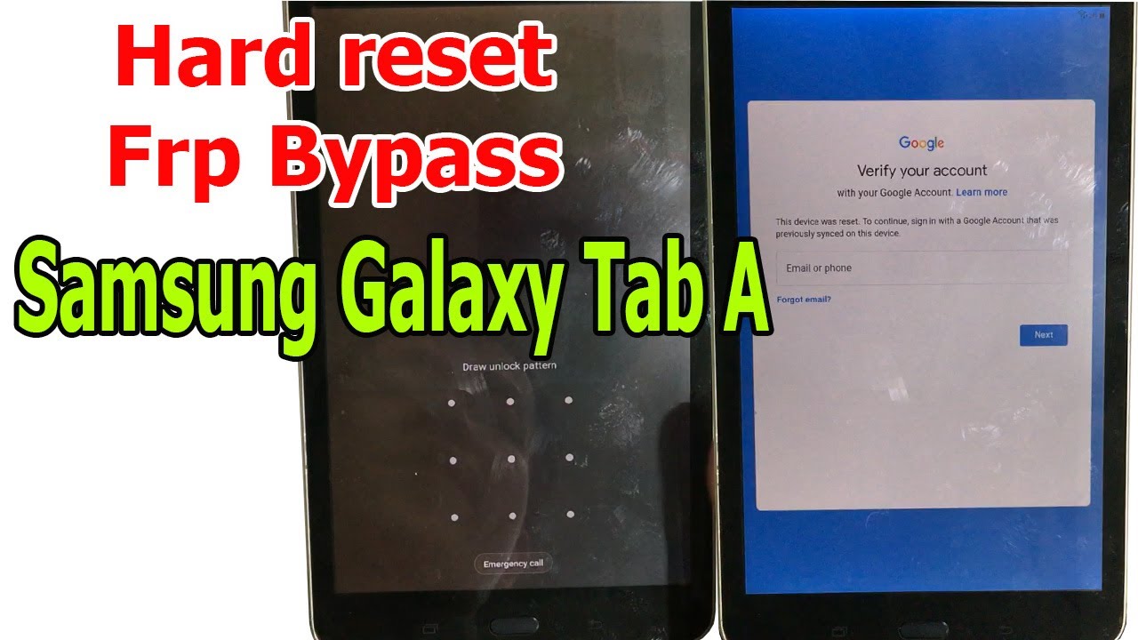 Hard Reset and Bypass FRP Google Account Samsung Galaxy Tab A 8.0 (2017)