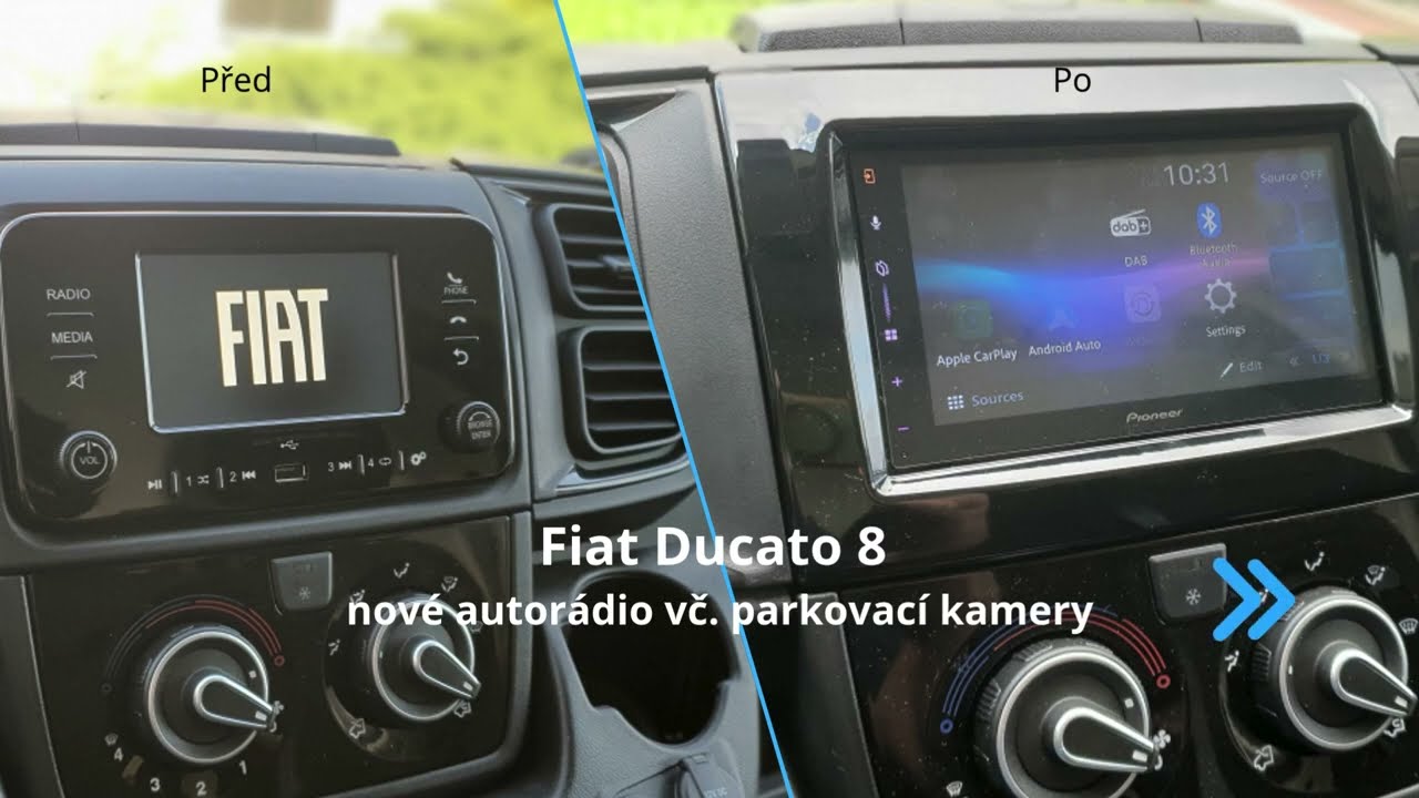 FIAT DUCATO 8 kamera + autorádio SPH-DA77DAB vč. ukázky jak se rádio chová při couvání😀