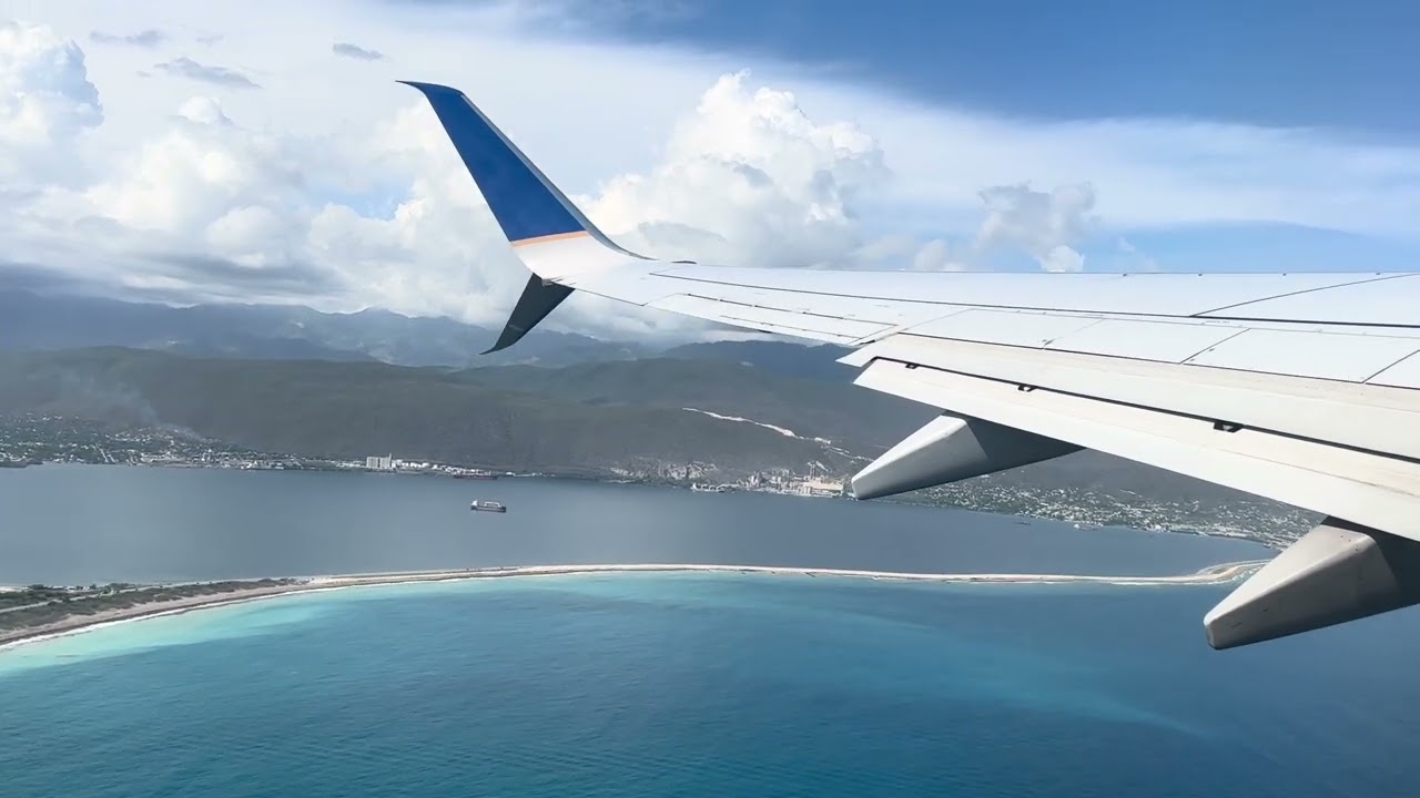 Take off from Norman Manley International Airport (NMIA), Kingston, Jamaica