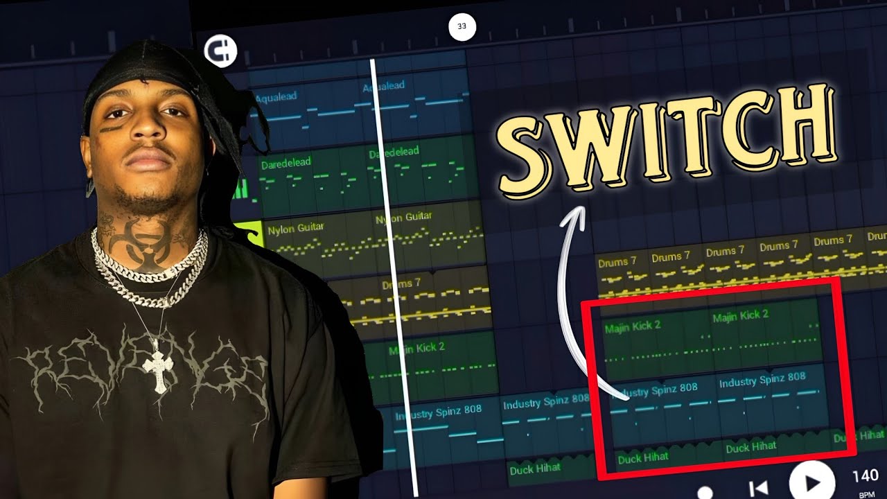 How to make MELODIC Trap Beat SWITCH into HARD TRAP Beat | FL Studio Mobile Tutorials