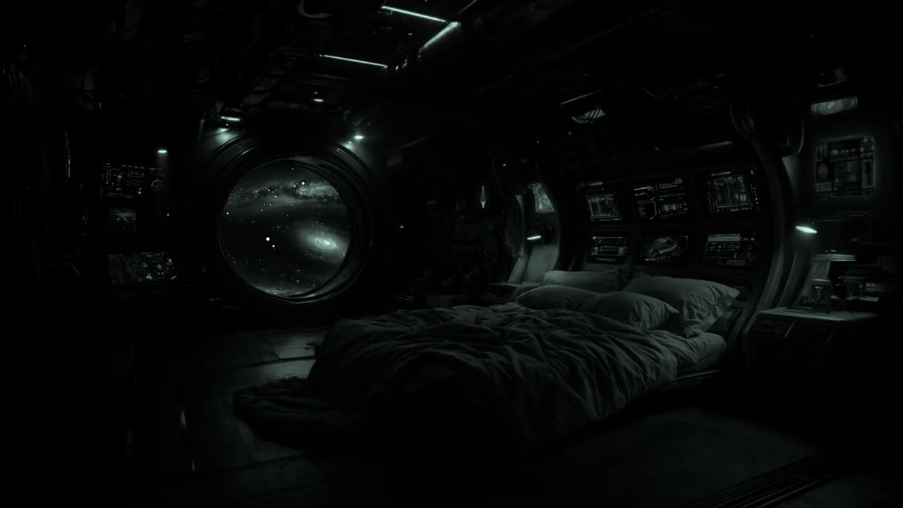 Fall Asleep in 5 Minutes 🚀 Dark Spaceship Ambience & White Noise | Deep Sleep, Relax Sounds | No Ads