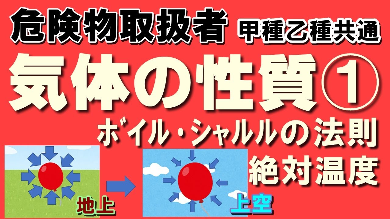 物理・化学③；ボイル・シャルルの法則、絶対温度とは？【乙4勉強法】【例題あり・語呂合わせあり】【危険物取扱者試験乙4対策】