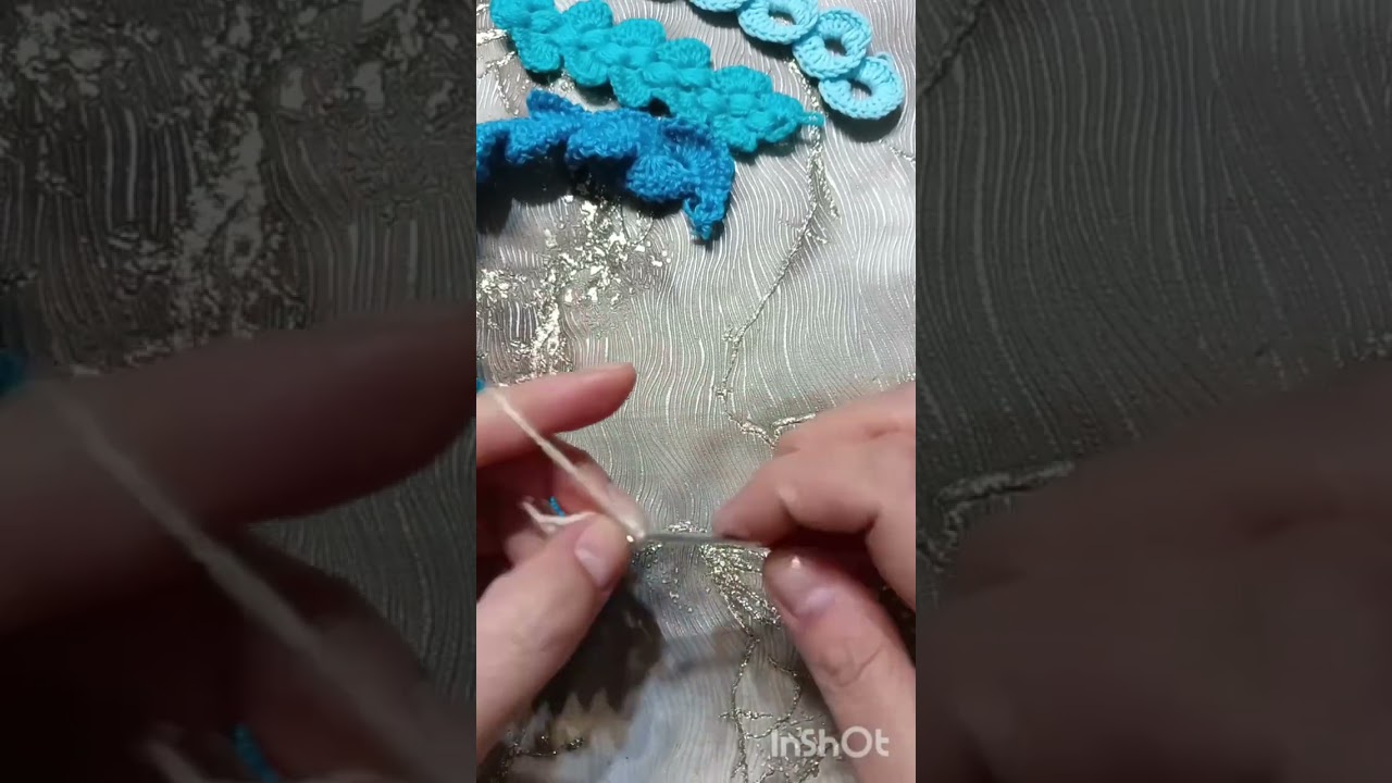 Тесьма, обвязка, кайма, резинка для волос #crochet #crochettutorial #кайма #обвязкакрючком #knittig 