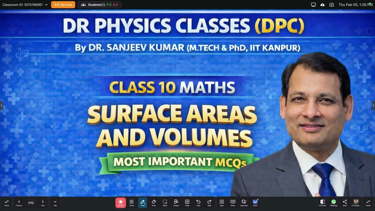 Ch 12 Surface Areas and Volumes Class 10 Top MCQs #maths #class10 #education #mcq #boardexam2026