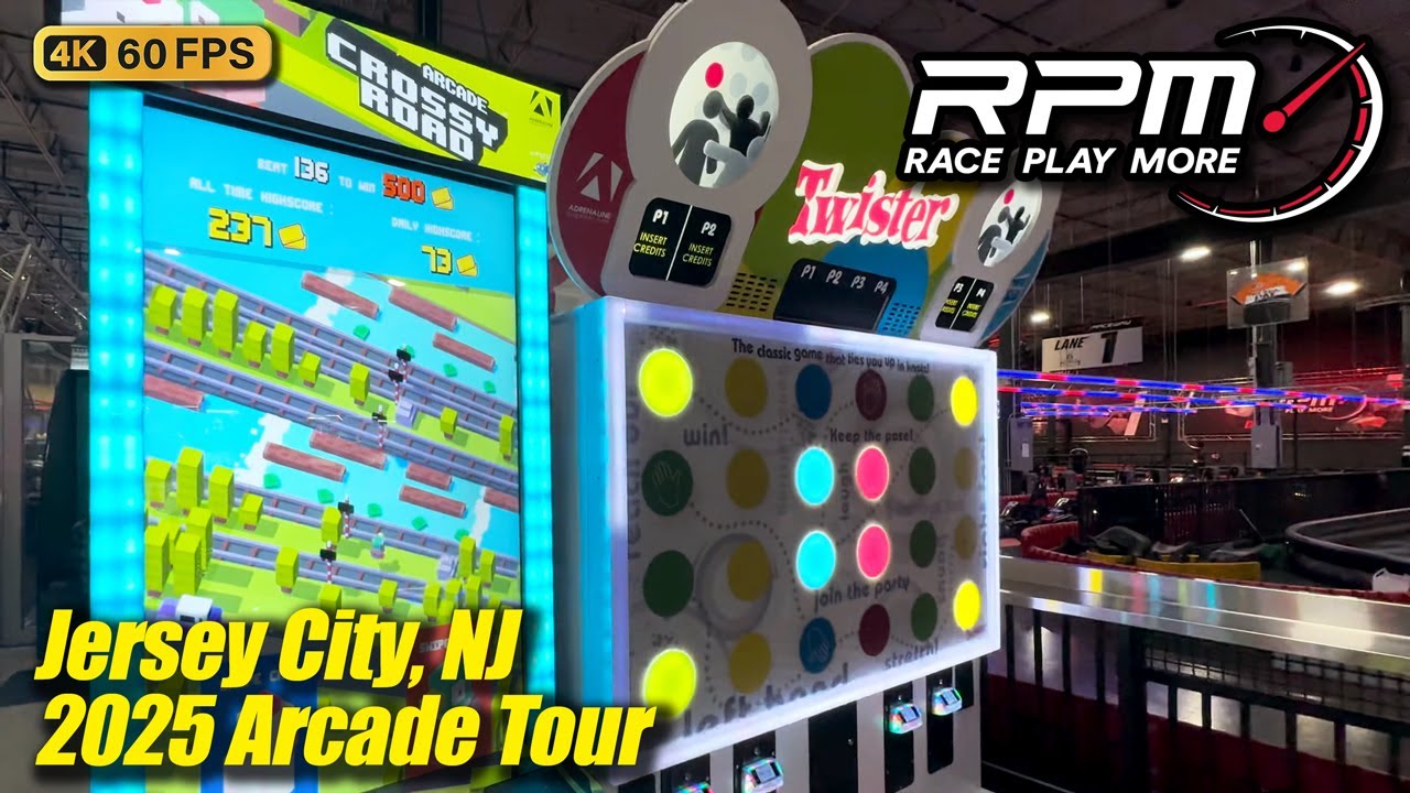 RPM Raceway arcade tour (Jersey City NJ), new February 2025 full 4K walkthrough