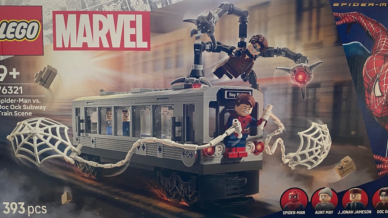 Building Lego Spider-Man 2 train set