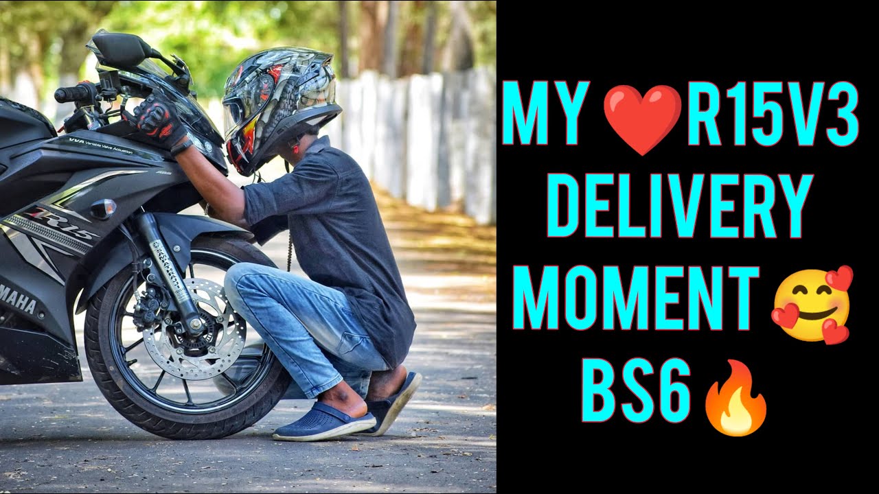 Yamaha R15 V3 New Bike Delivery  // Dark knight🖤  // Tamilvlogger💝