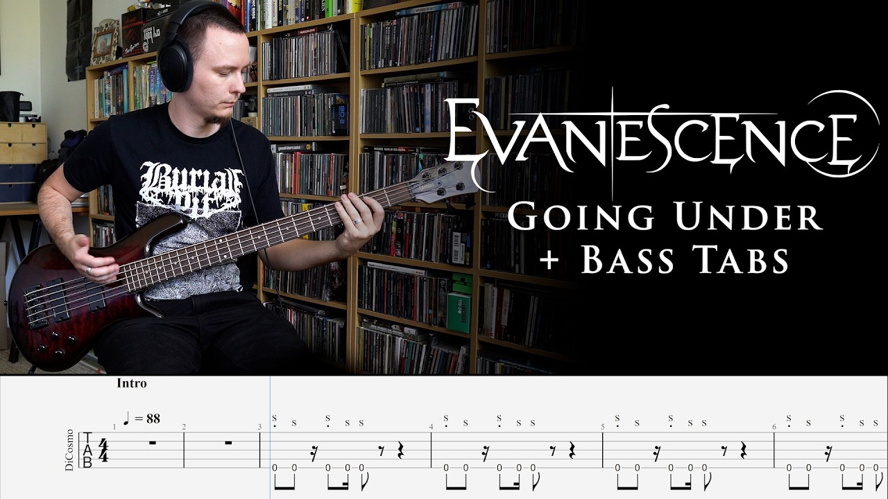 Evanescence - Going Under - Bass Cover + Tabs