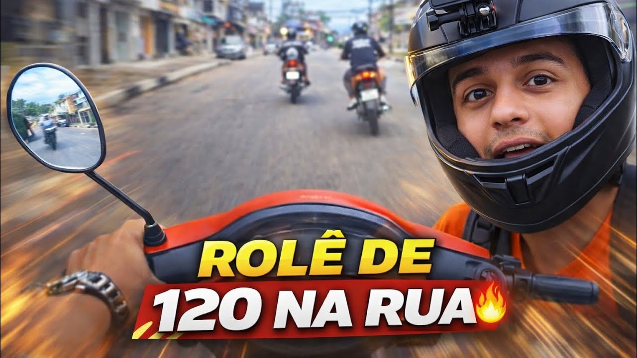 Saí só pra ir no mercado… e terminei dando um rolê de biz 120! 🏍️🔥