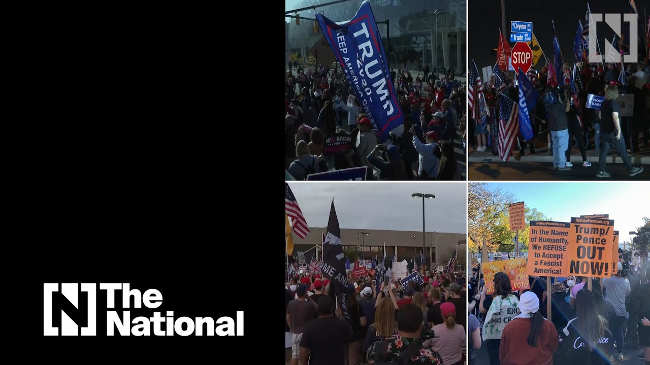 Rival protests erupt across the US during 2020 election