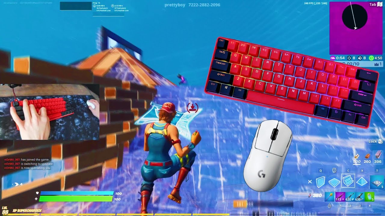 Clix Keyboard ASMR Chill🤩Satisfying Gameplay Keyboard Fortnite 240 FPS Smooth 4K