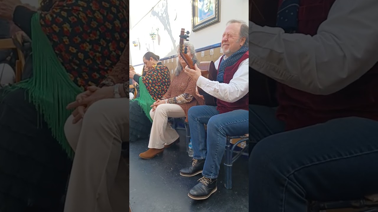 Fin Fiesta Peña El Carbonerillo Manuela Cordero/Lela de Triana de cante y Antonio Gámez guitarra.