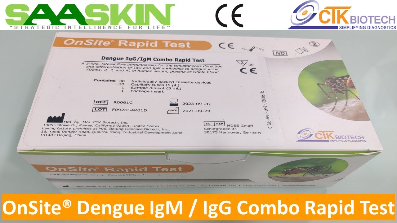 OnSite&reg; Dengue IgG/IgM Combo Rapid Test | UNBOXING | CTK Biotech