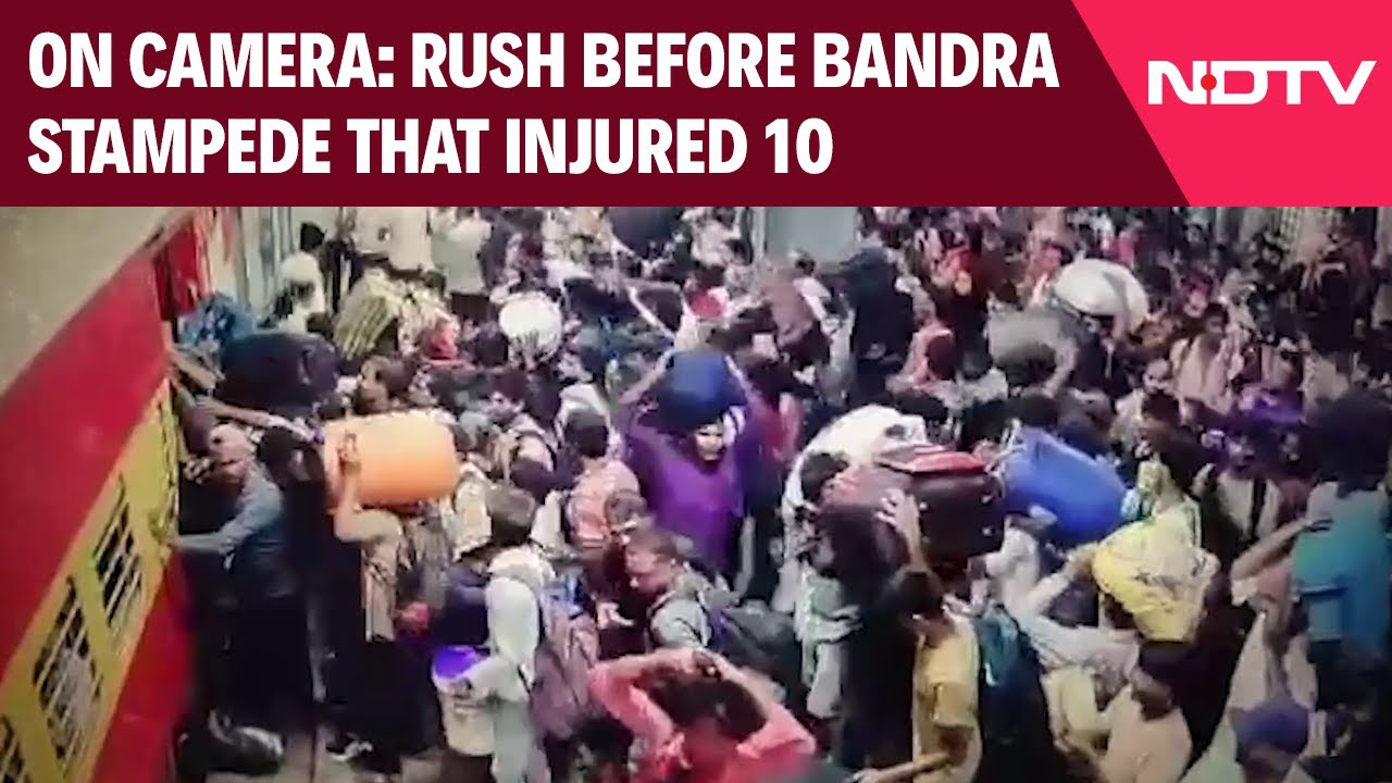 Bandra Stampede Video | CCTV Footage Shows Rush Before Bandra Terminus Stampede That Injured 10