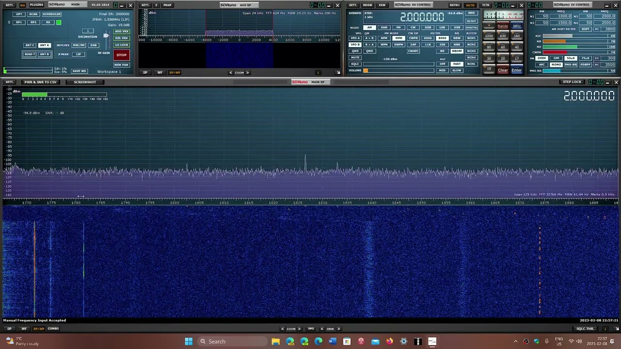 What is above the AM broadcast band in mediumwave 1600 to 2000 kHz