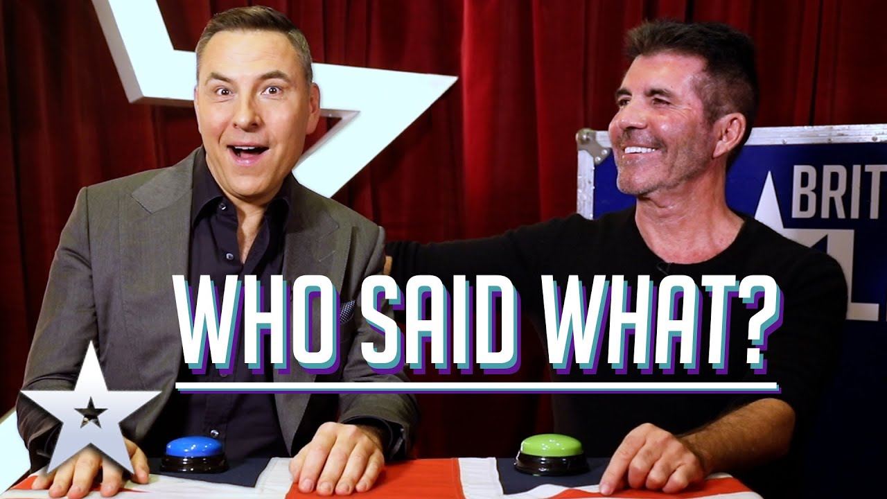 Дэвид Уолльямс и Саймон Коуэлл соревнуются, играя в «Who Said What?» | BGT 2022