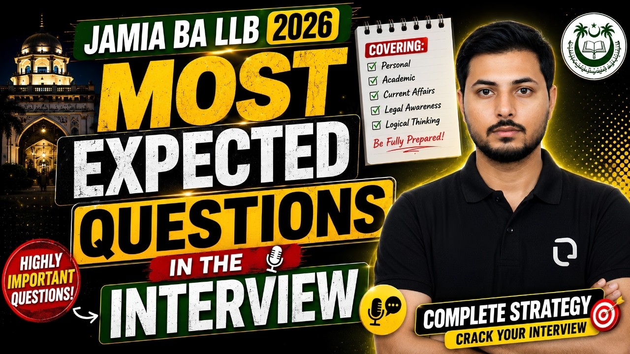 JMI BA LLB Interview 2026 | Most Expected Questions & Complete Strategy