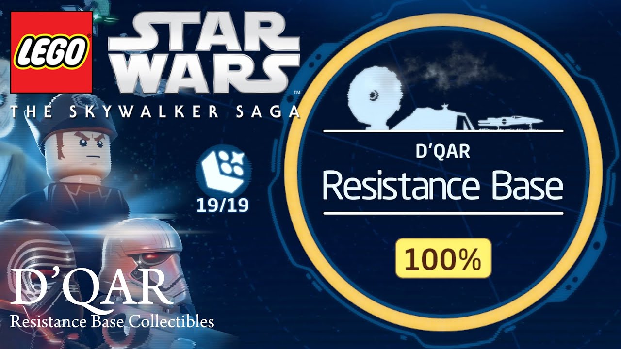 LEGO The Skywalker Saga - D'Qar (Space and Resistance  Base) All Open World Collectibles 100%