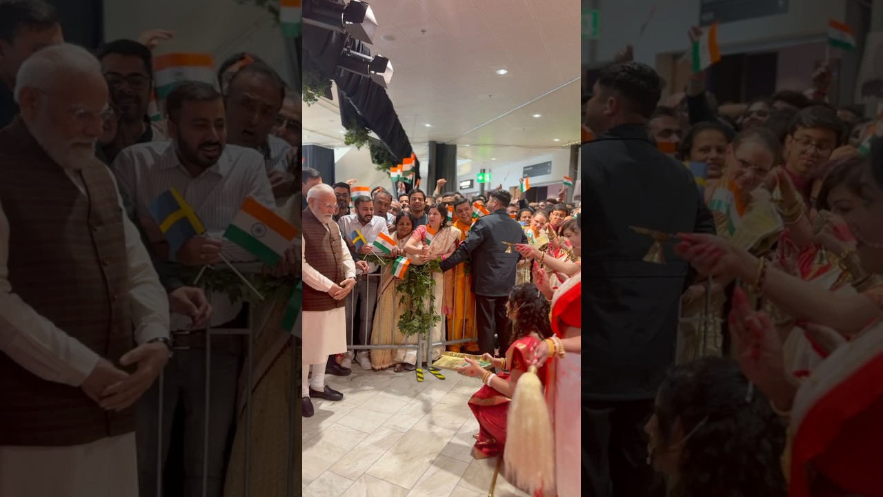 Sweden gets a Bengali touch as PM Modi receives a unique welcome