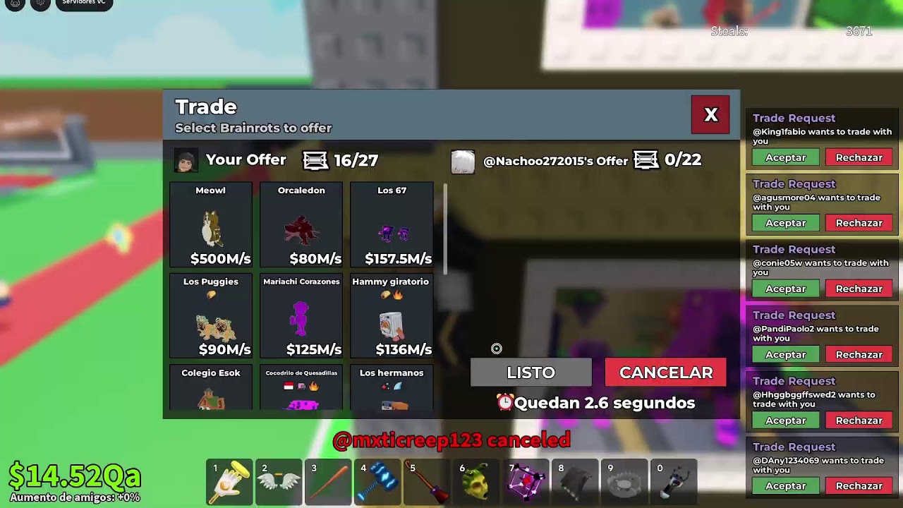 Tradeando steal a brainrot #stealabrainrot #stealabrainrot