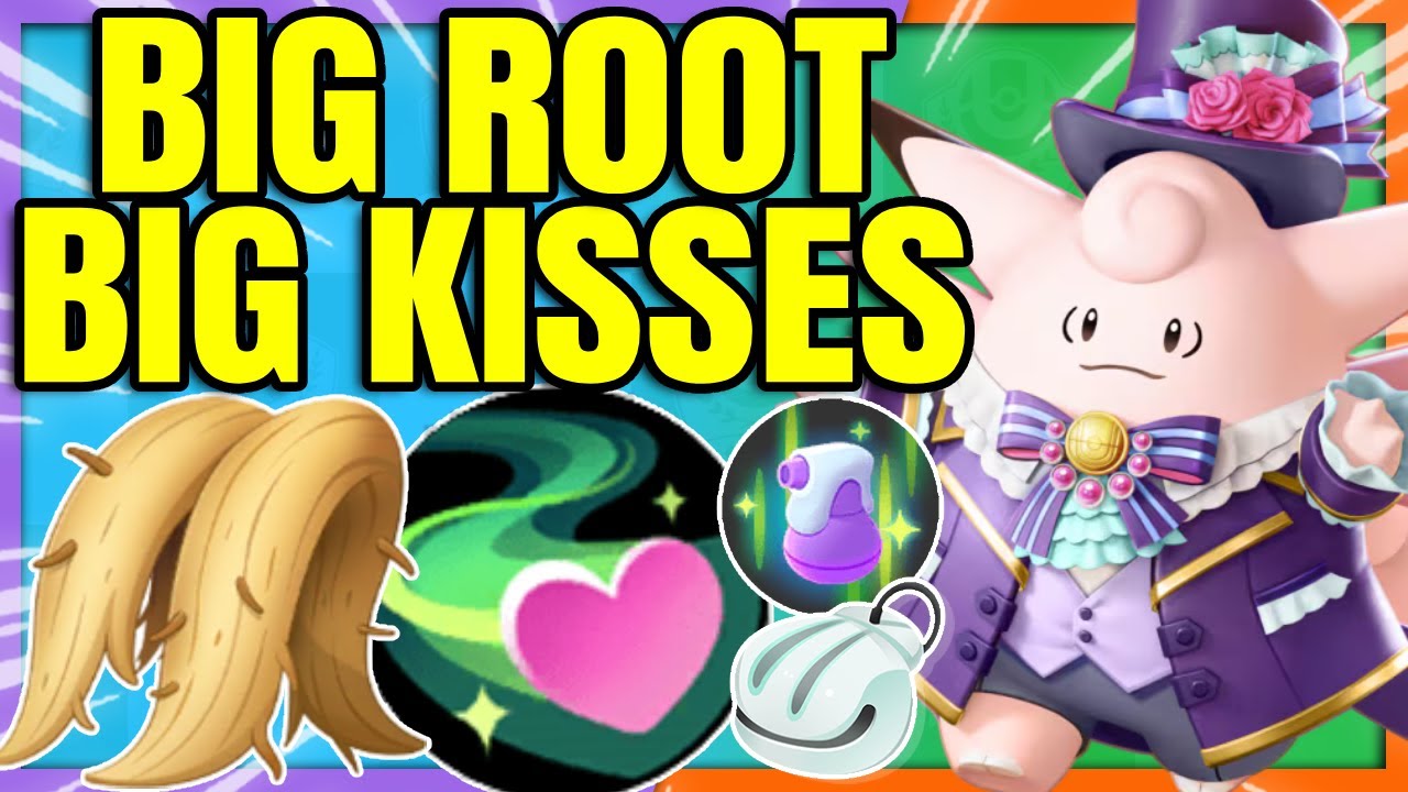 BIG ROOT makes for BIG DRAINING KISSES on CLEFABLE | Pokemon Unite