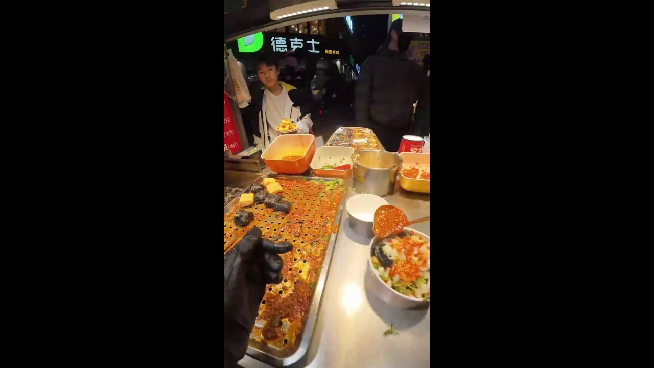 Street Food POV | Real-Time Stinky Tofu Frying & Plating | Ambient Sounds Only