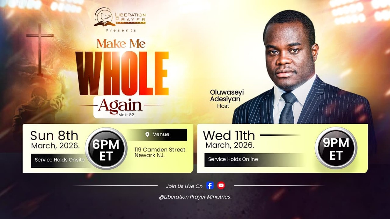LIBERATION PRAYER MIN || MAKE ME WHOLE AGAIN || MIN SEYI ADESIYAN