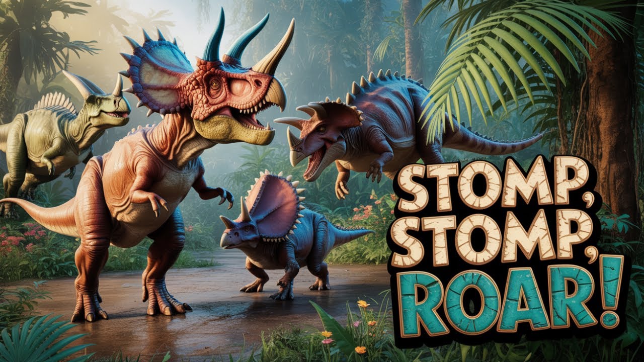 DINOSAURS Get Ready to PARTY with This Fun Rhyme!  kids rhyme