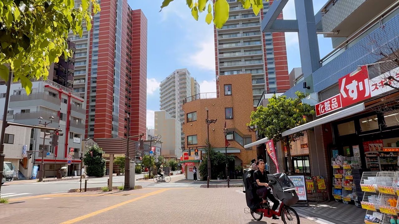 Yono station walking tour at the sunset day | 4K HDR Japan Walk