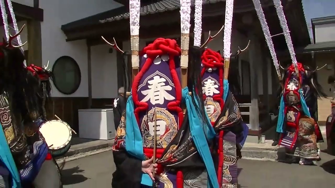 春日流八幡鹿踊2024 4 21高橋家にて