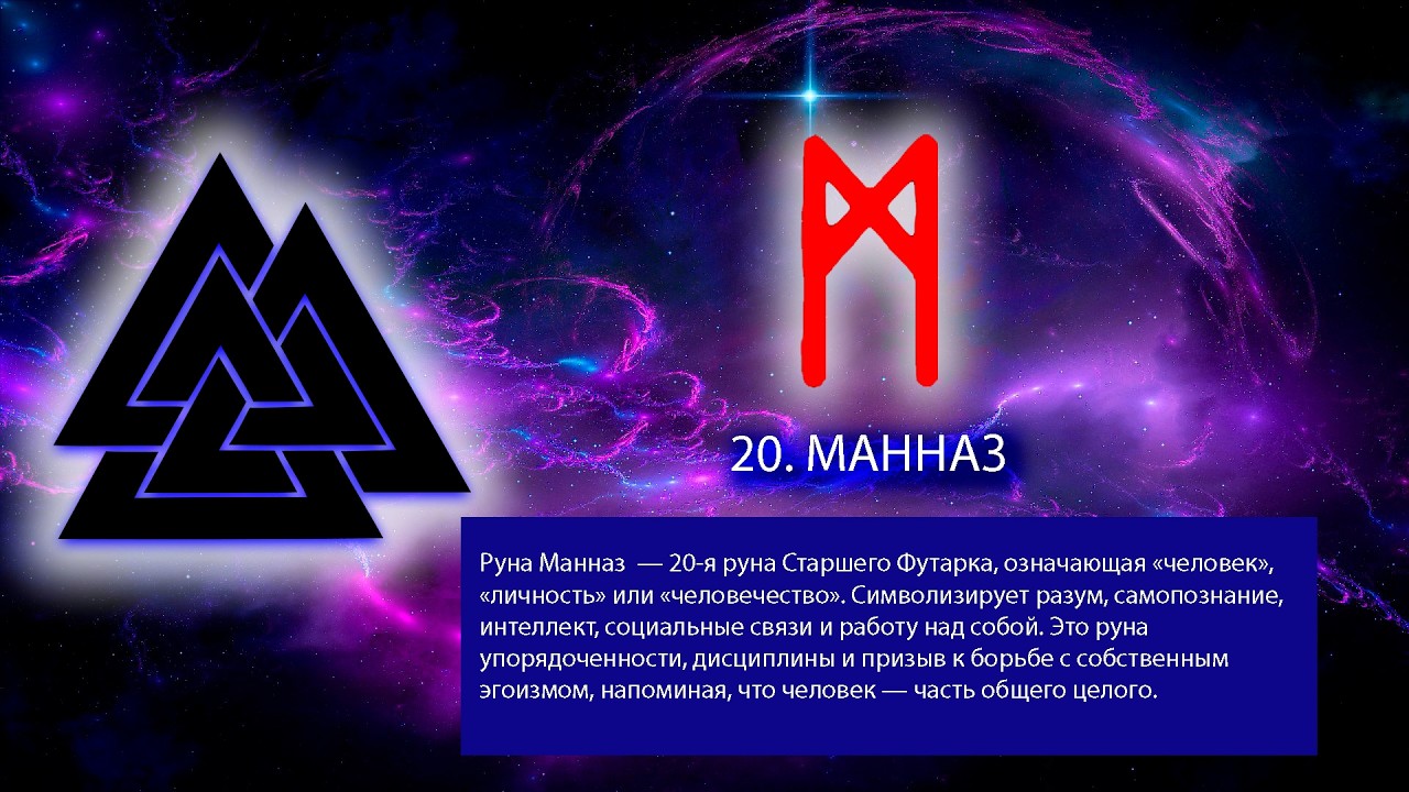23. РУНА МАННАЗ. Руны. Северная традиция