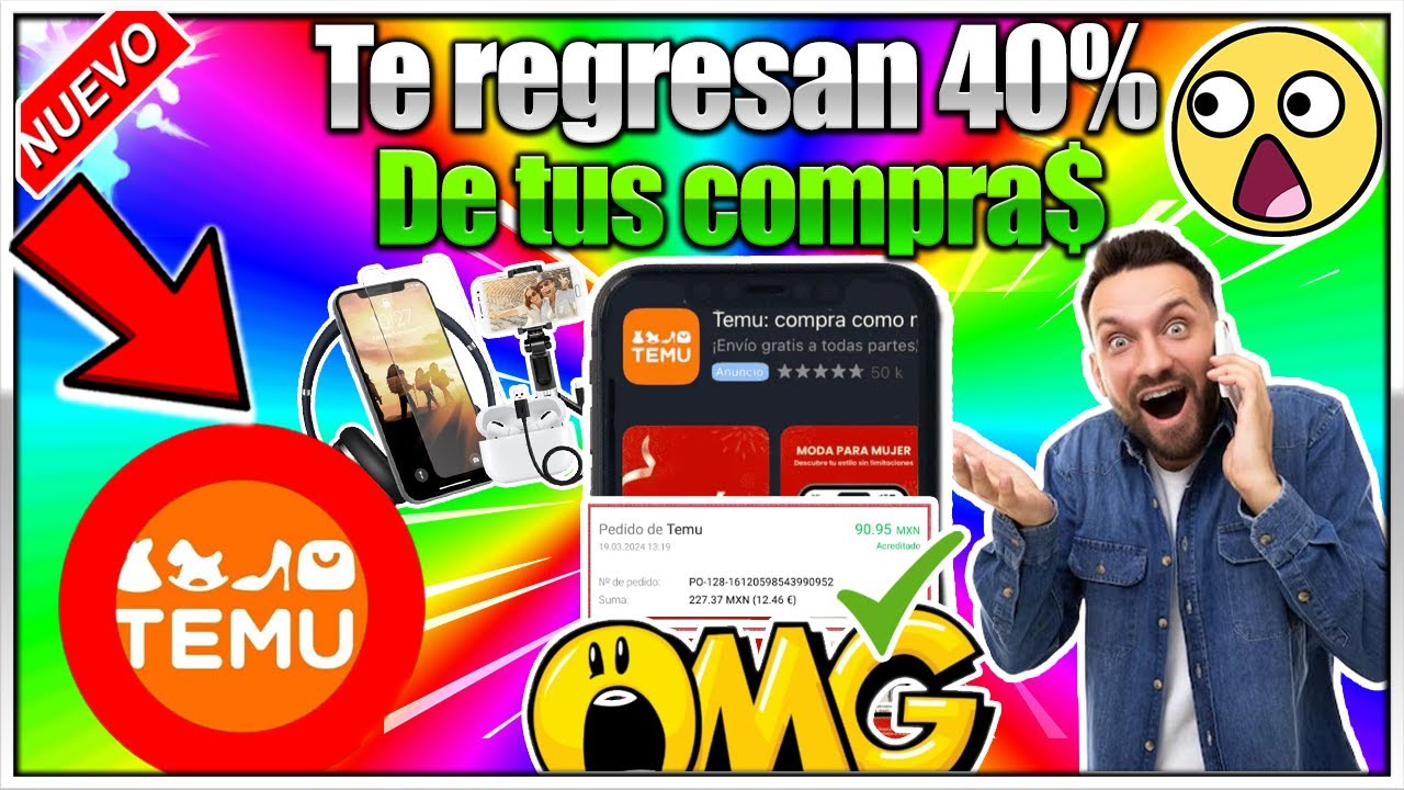 🔴🔥 #TEMU #Promocion 40% CAHSBACK | Compras Casi #GRATIS【 Cualquier Pais 】
