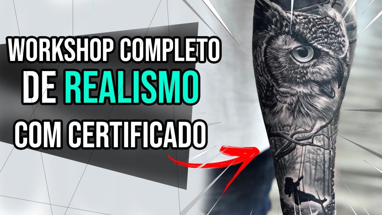 WORKSHOP DE REALISMO PRETO E CINZA - ESCOLA PARA TATUADORES