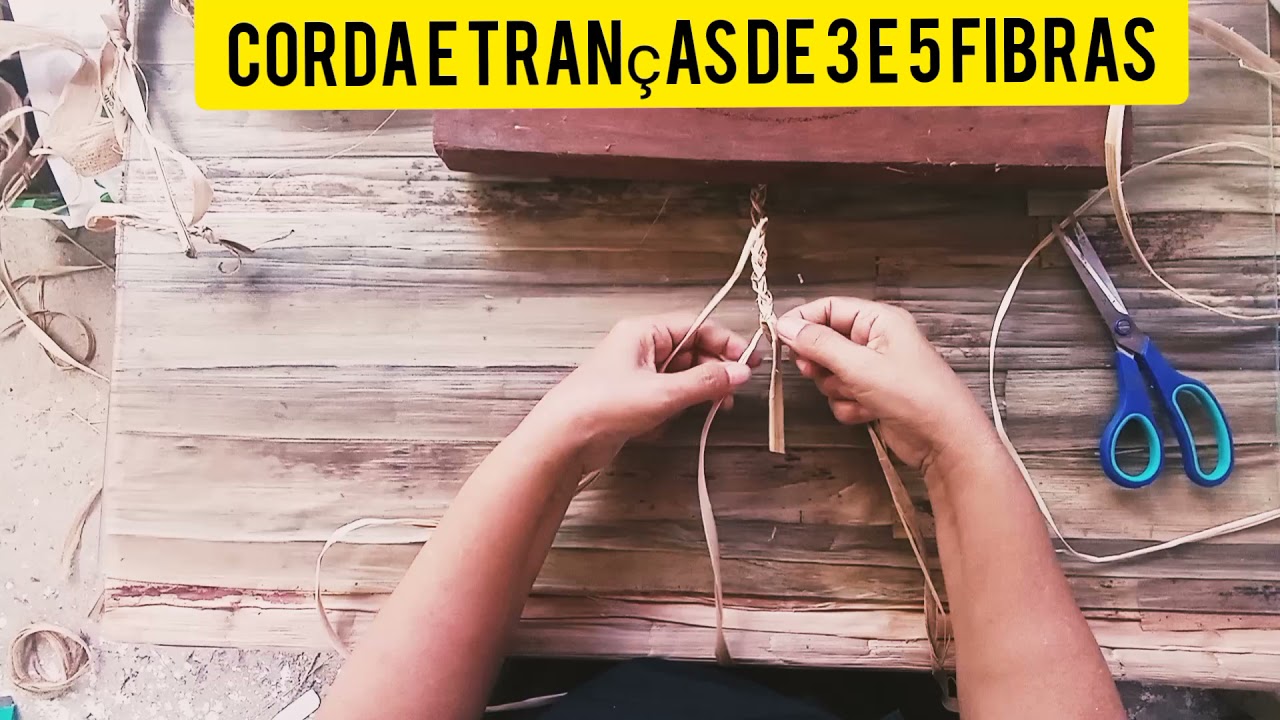 passo a passo como fazer corda e tranças de fibra de bananeira.