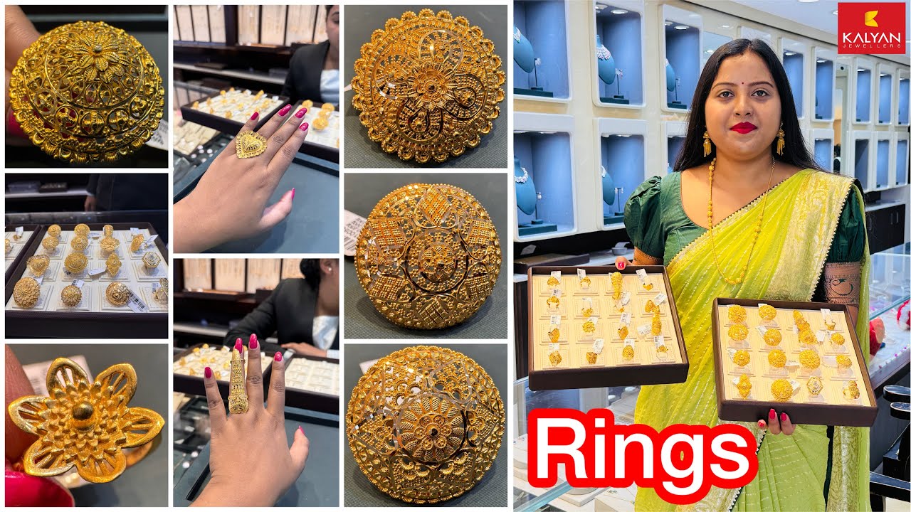Dazzling huge collections of gold Rings from Kalyan jewellers | Cocktail Rings | Rings 💍