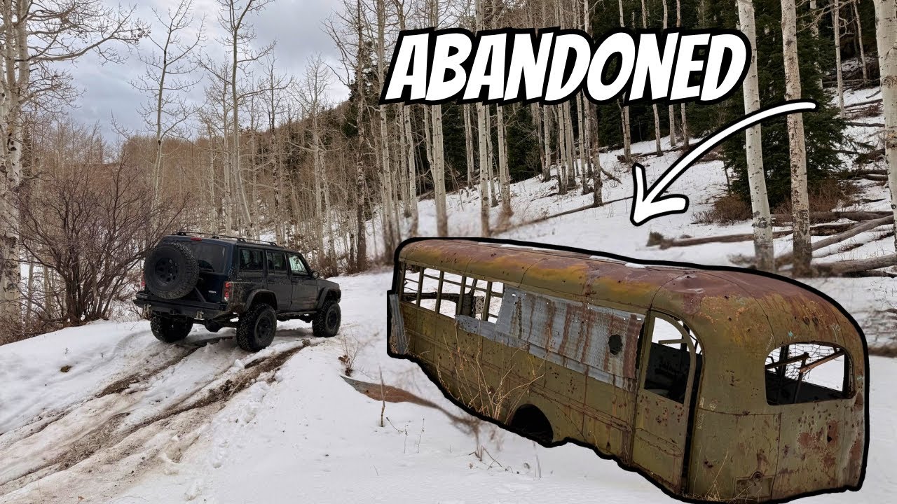 Snow Wheeling To An Abandoned School Bus In The Mountains Of Utah