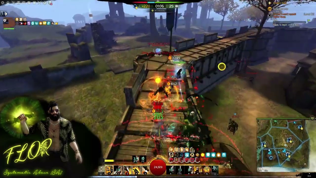 [GW2] - Flor ft. Azzardome - Warrior WvW Outnumbered 2vX