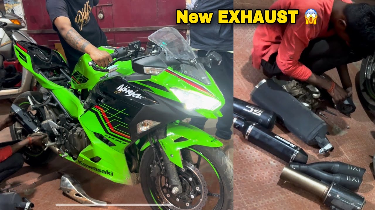 Finally Exhaust for my ROCKET 😍 Kawasaki ninja 400