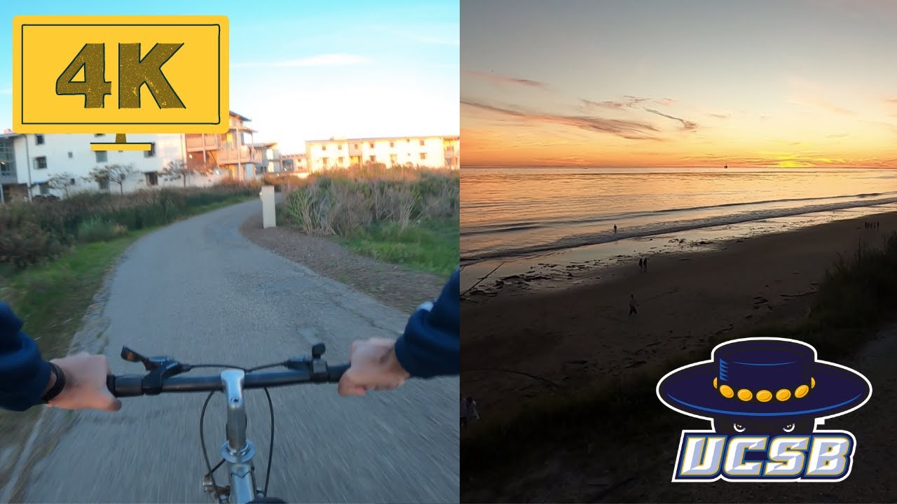 4K | UCSB | Santa Barbara | Bike ride to the sunset