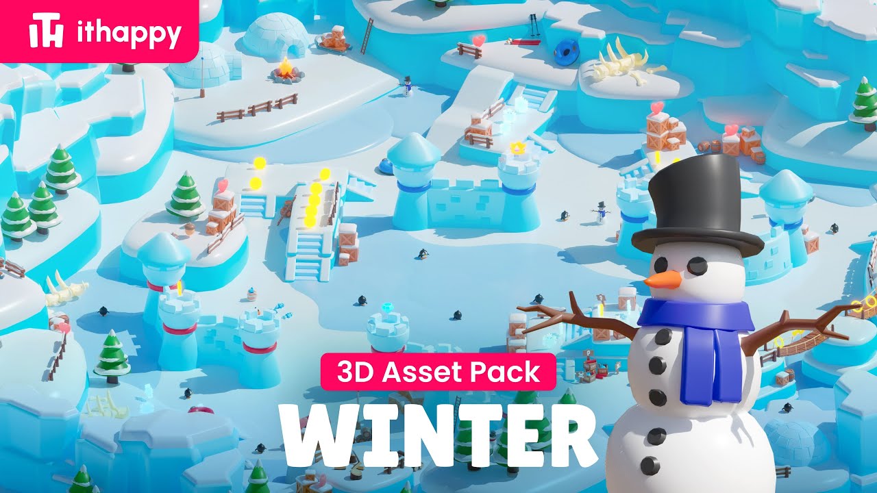 Location 3 Winter - 3D Low Poly Asset Pack for Games